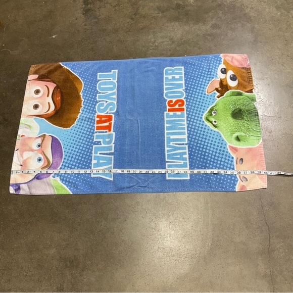 Vintage Toy Story “Toys at Play / Playtime Is Over” Towel Woody Buzz Rex - Picture 3 of 6